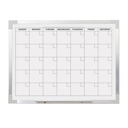 Crestline Products Dry Erase Magnetic Aluminum Framed Calendar, 18" x 24" 17302